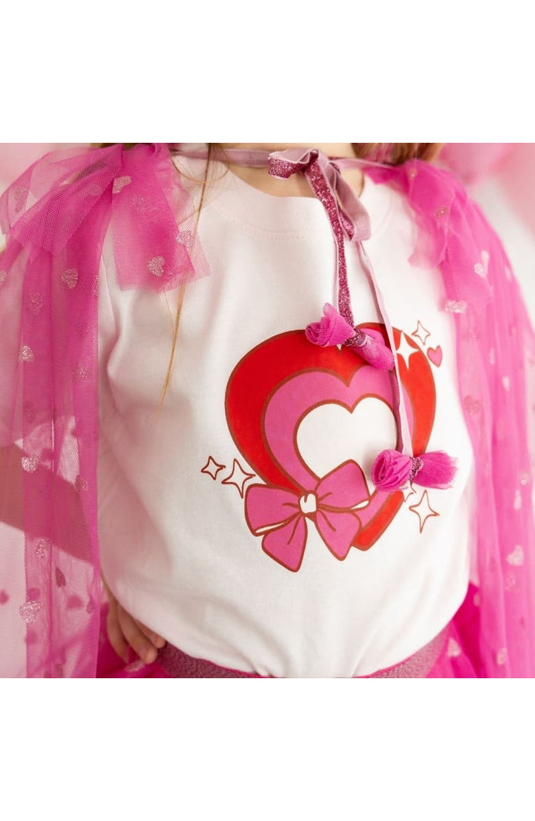 Sweet Wink Bow Love Valentine's Day Short Sleeve T-Shirt, Alternate, color, Pink