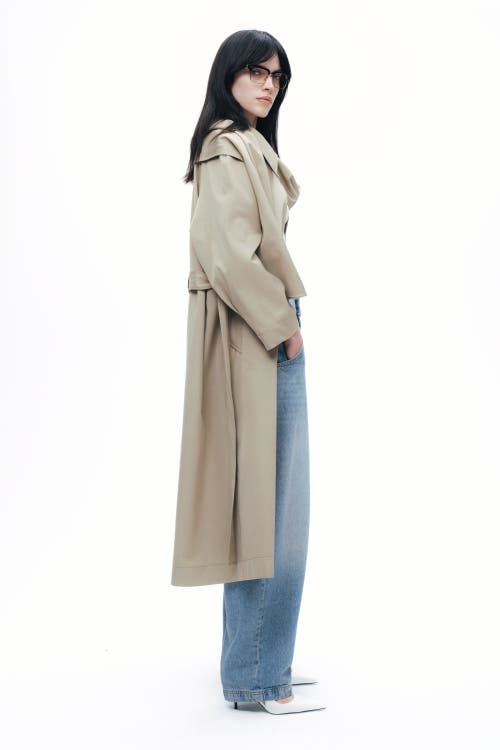 Shop Nocturne Shawl-designed Trench Coat In Beige