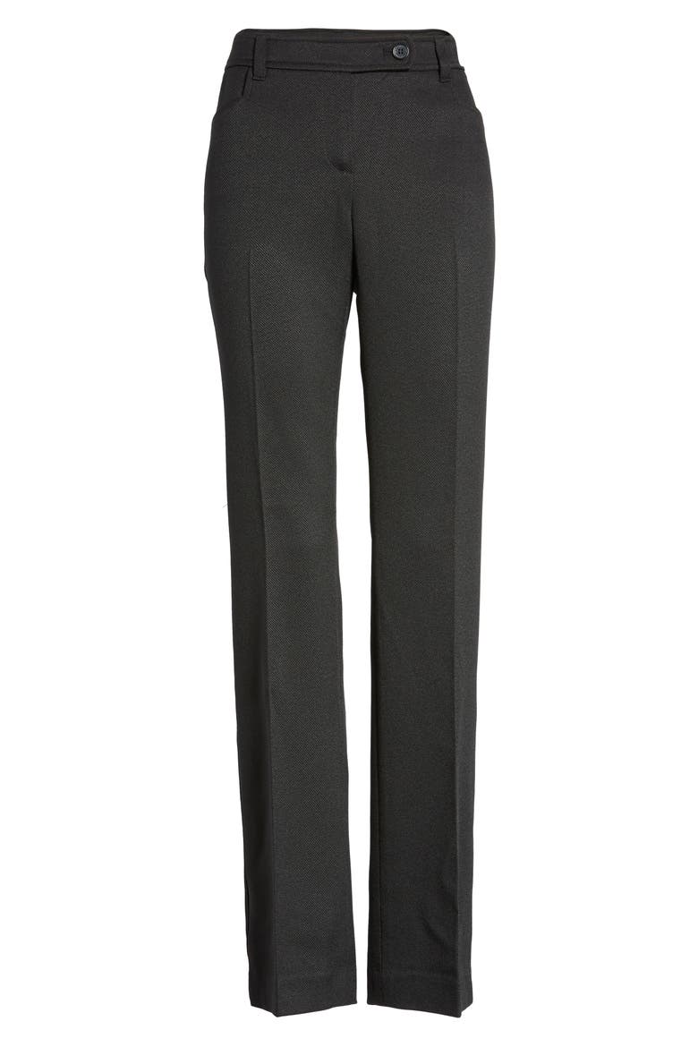 Mini Flare Leg Black Pants, Alternate, color, ANNE BLACK
