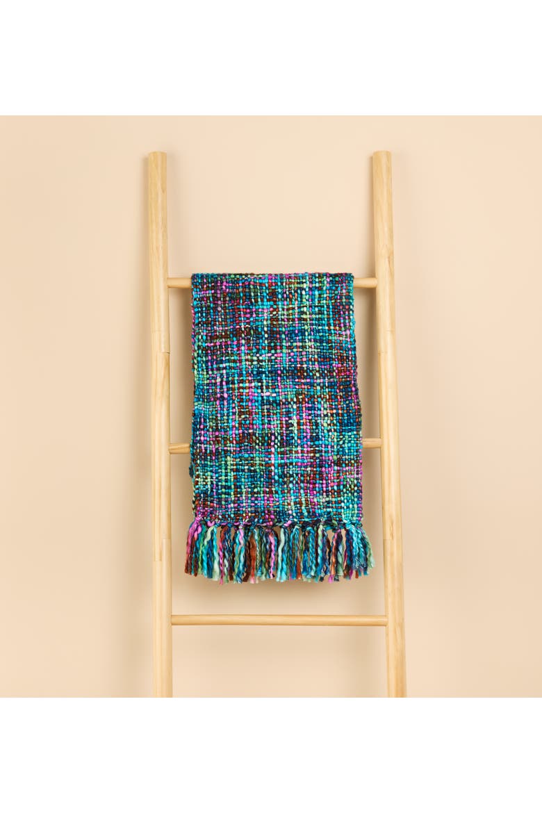 Stella Acrylic Multi Colored Winter Scarf, Alternate, color, Pacifica