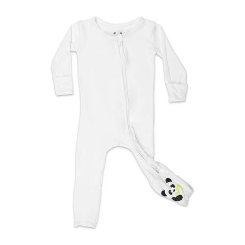 Bellabu Bear Solid Convertible Footie in Milk White 