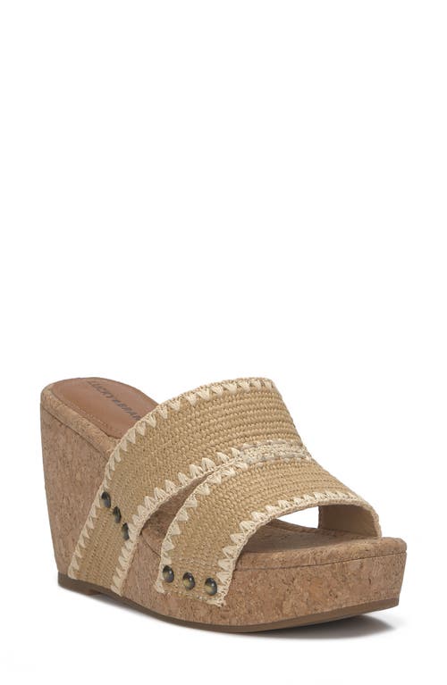 LUCKY BRAND LUCKY BRAND VICKTA RAFFIA PLATFORM WEDGE 