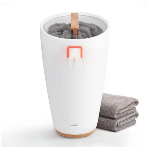 Towel Warmer, Large Bucket Style Towel Heater with LED Display, Adjustable Timer, & More!