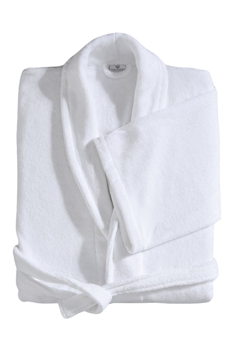 Egyptian Cotton Terry Bathrobe, Main, color, WHITE