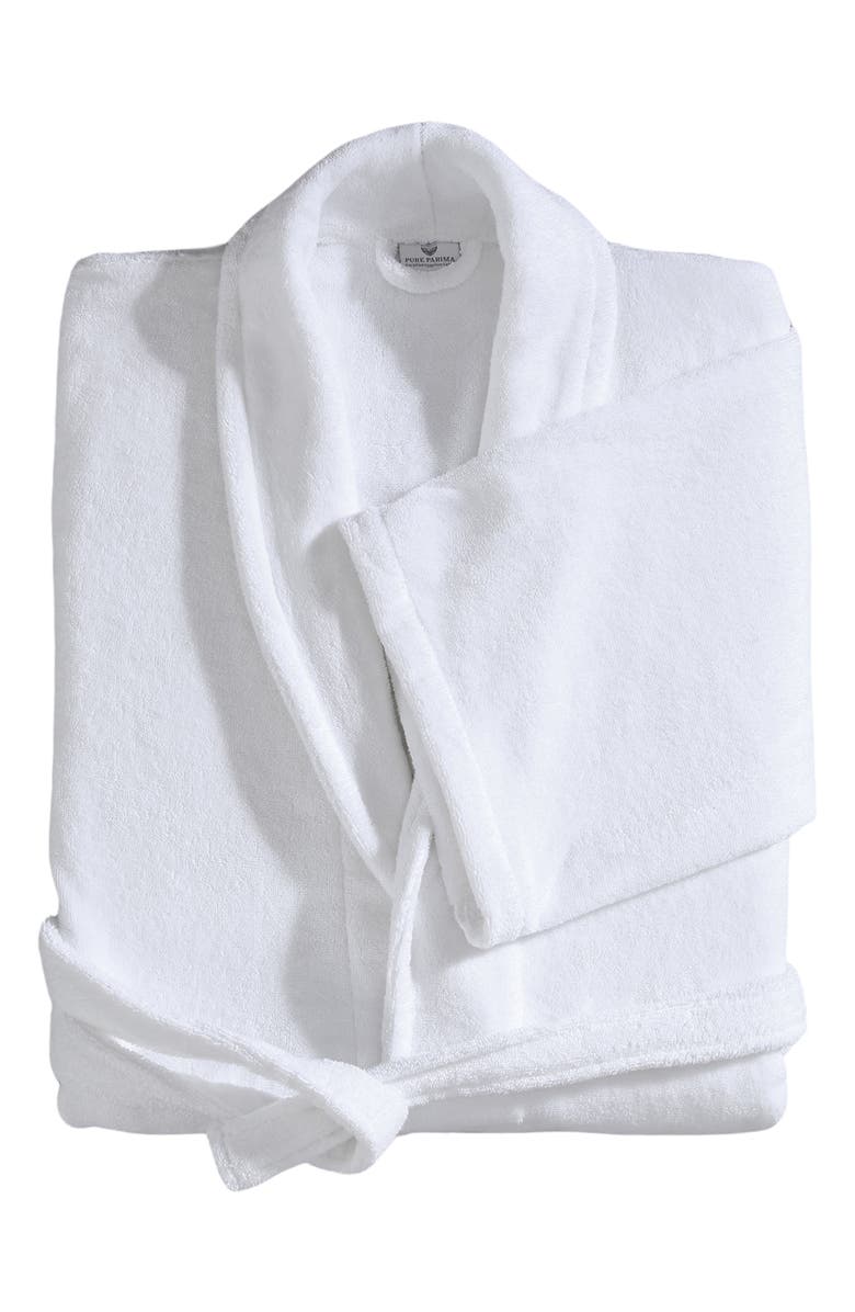 Pure Parima Egyptian Cotton Terry Bathrobe, Main, color, White