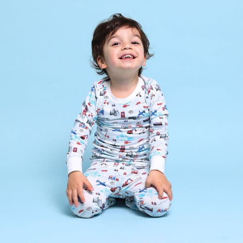 Norani Kids Organic Two-piece Pajama Set In Transportation