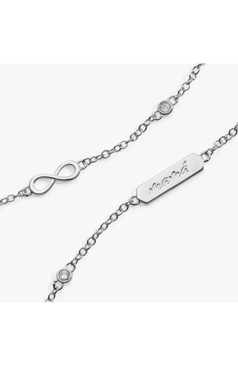 Alex and Ani Mamá Infinity Adjustable Chain Bracelet, Alternate, color, Silver
