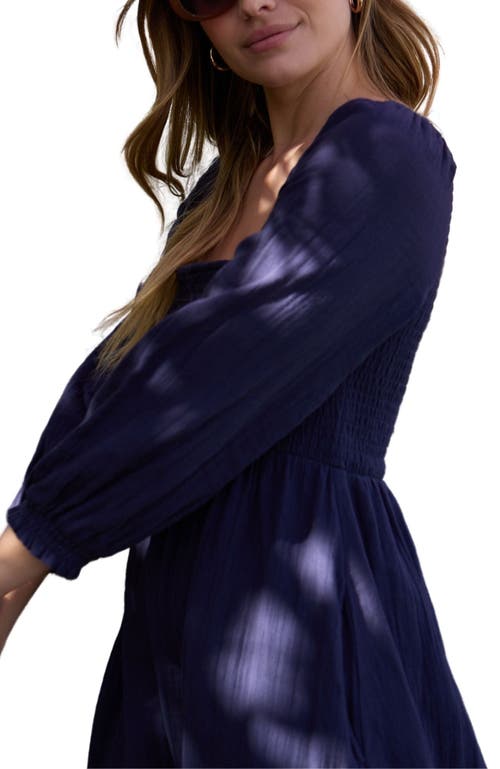 Lily And Lionel Pippa Shirred Bodice Maxi Dress In Blue
