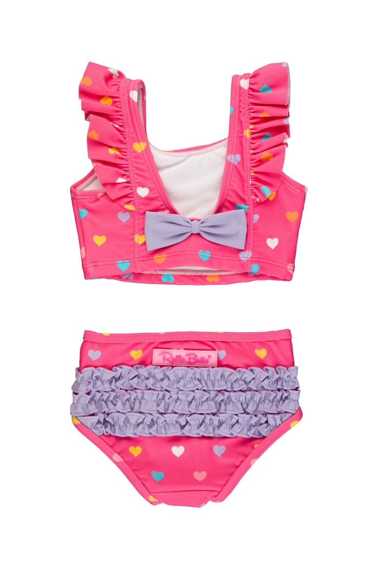 UPF50 Waterfall Tankini, Alternate, color, Colorful Hearts