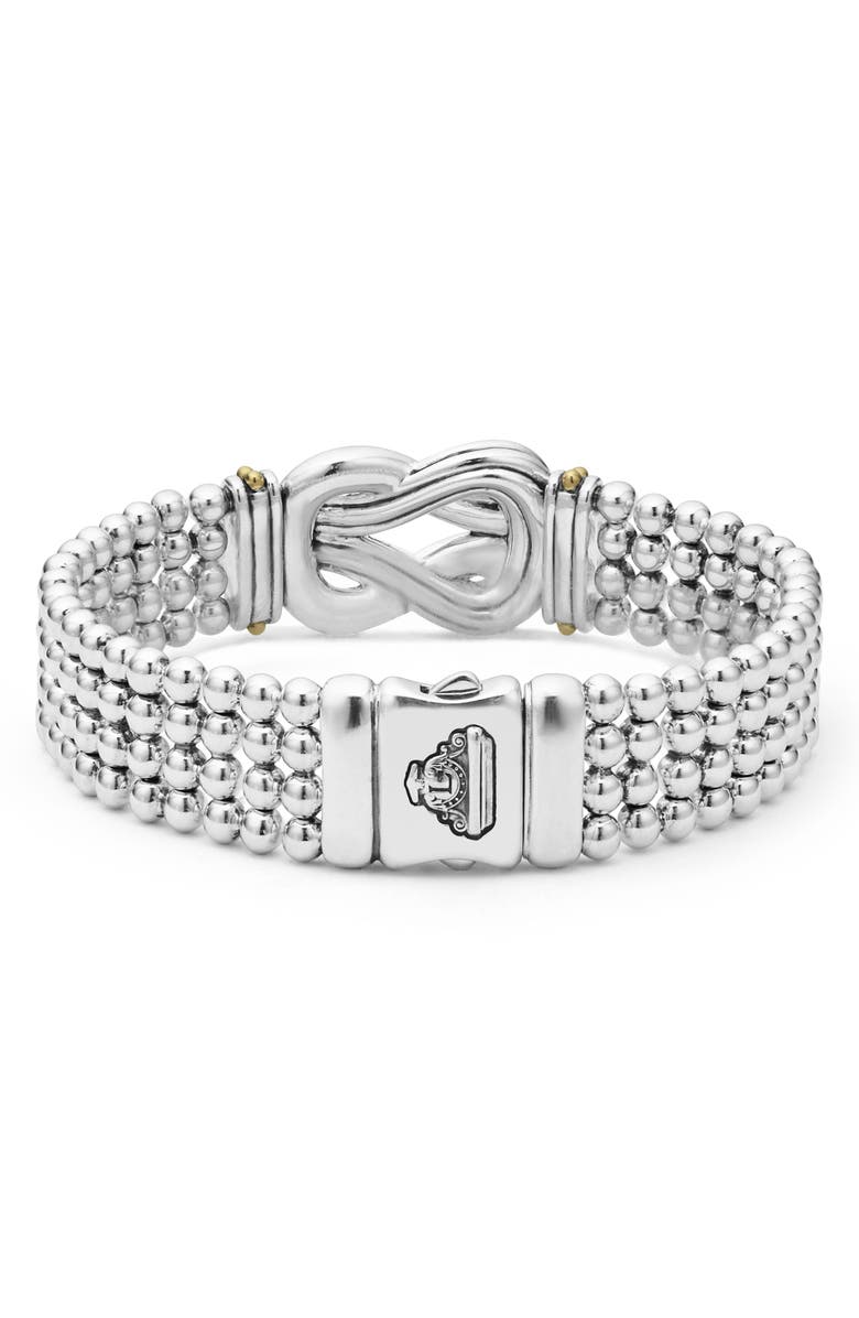 LAGOS Newport Flat Beaded Bracelet, Alternate, color, Diamond