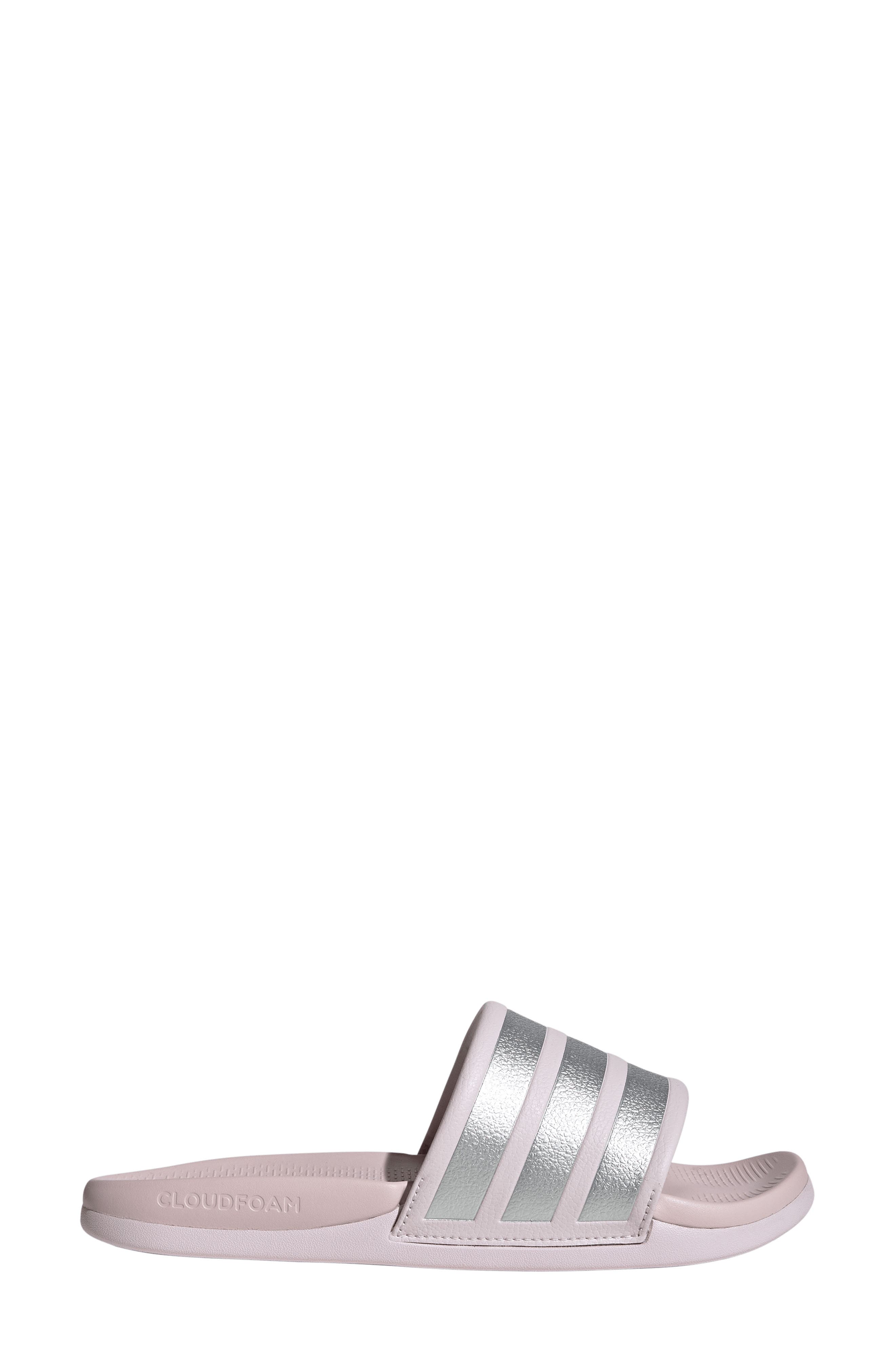 Adilette Comfort 2.0 Slide Sandal, Alternate, color, ALMOST PINK/ SILVER/ PINK