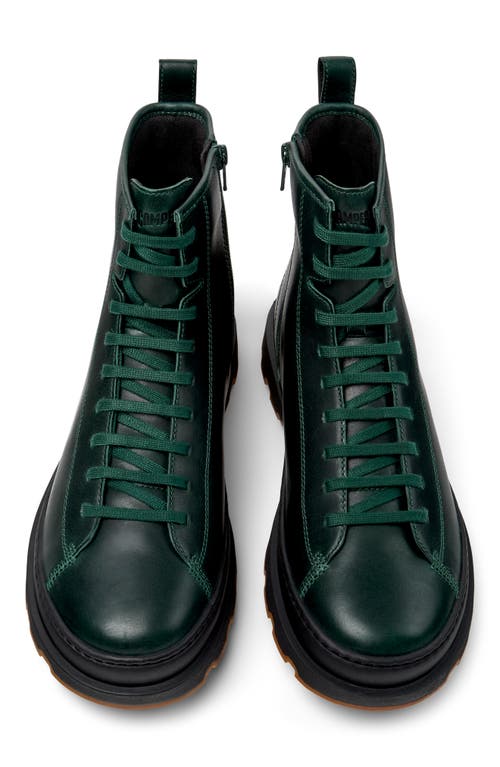 Camper Brutus Lace-up Leather Boots In Green
