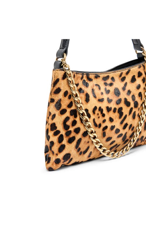 Dolce Vita Jagger Animal Print Genuine Calf Hair Shoulder Bag In Brown