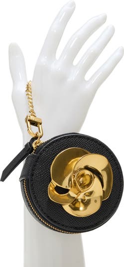 Abby Rose Circle Leather Clutch