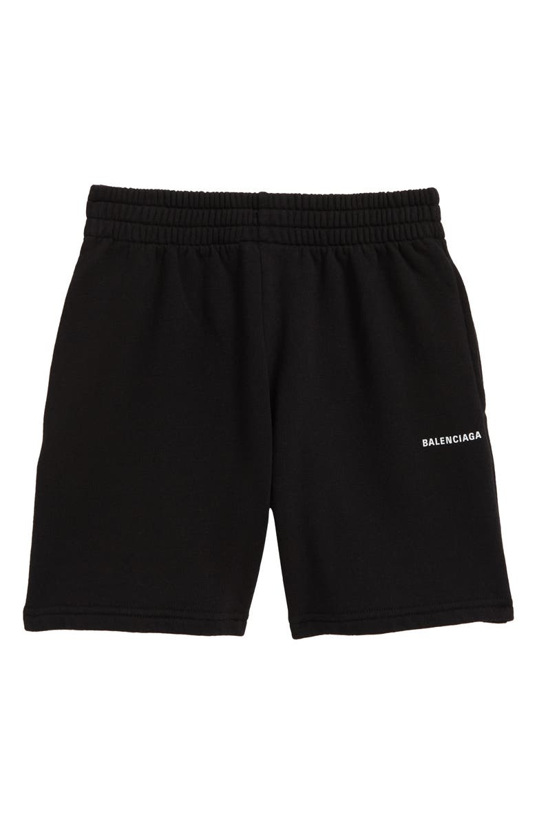 Balenciaga Kids' Logo Cotton Sweat Shorts, Main, color, 