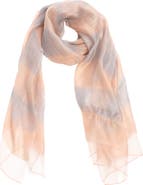 SAACHI Shiny Stripe Silk Blend Scarf