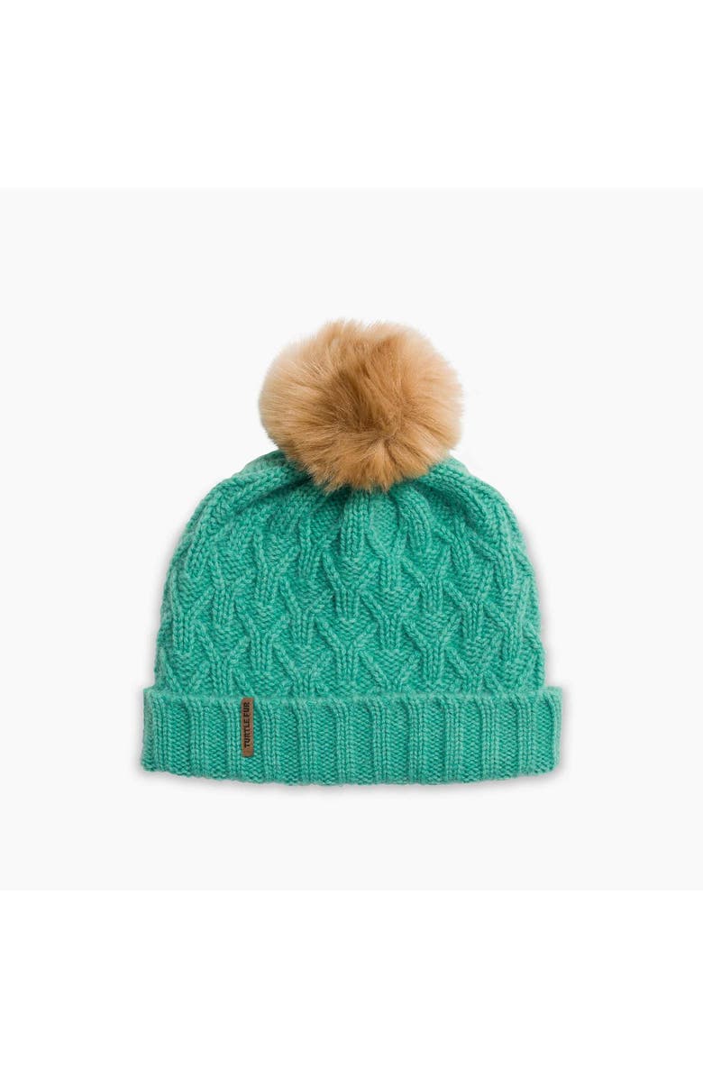Turtle Fur Yak Wool Mara Pom Beanie, Main, color, Mint