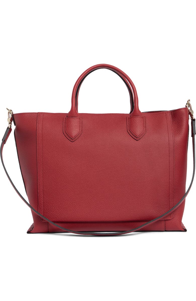 Longchamp Mailbox Brief Leather Tote Bag, Alternate, color, Red
