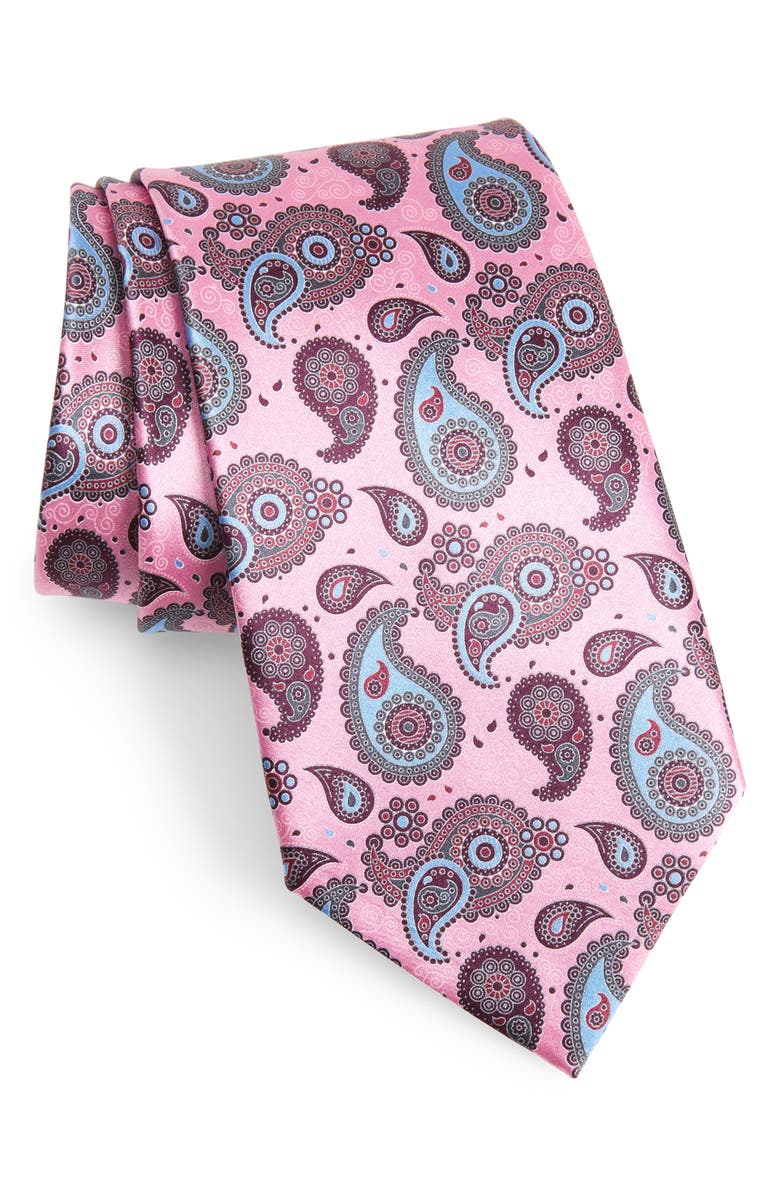 ZEGNA Ermenegildo Zegna Paisley Silk Tie, Main, color, 