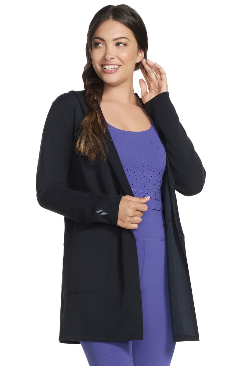 SKECHERS Skechluxe<sup>®</sup> Elevate Restful Hooded Cardigan, Alternate, color,