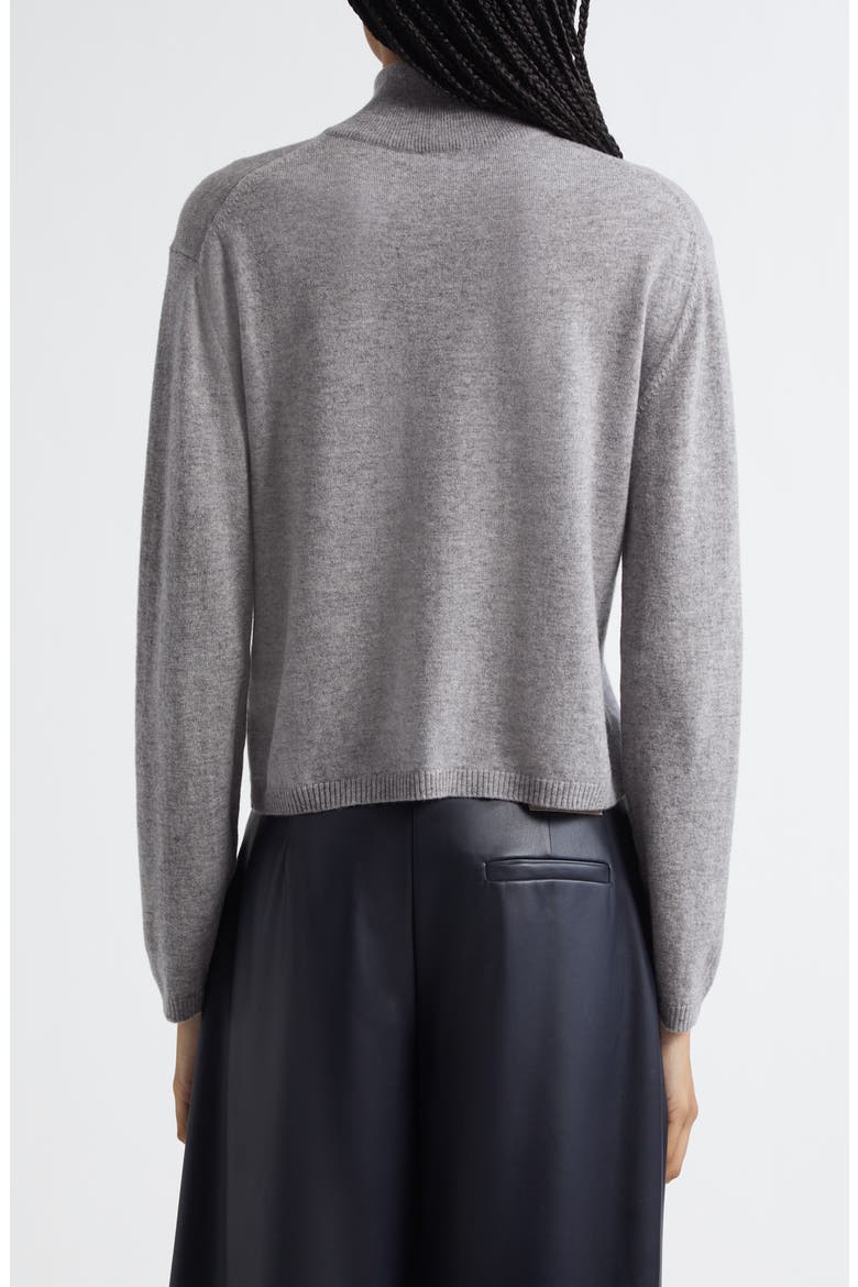 Tom Wool & Cashmere Quarter Zip Sweater, Alternate, color, LIGHT GREY