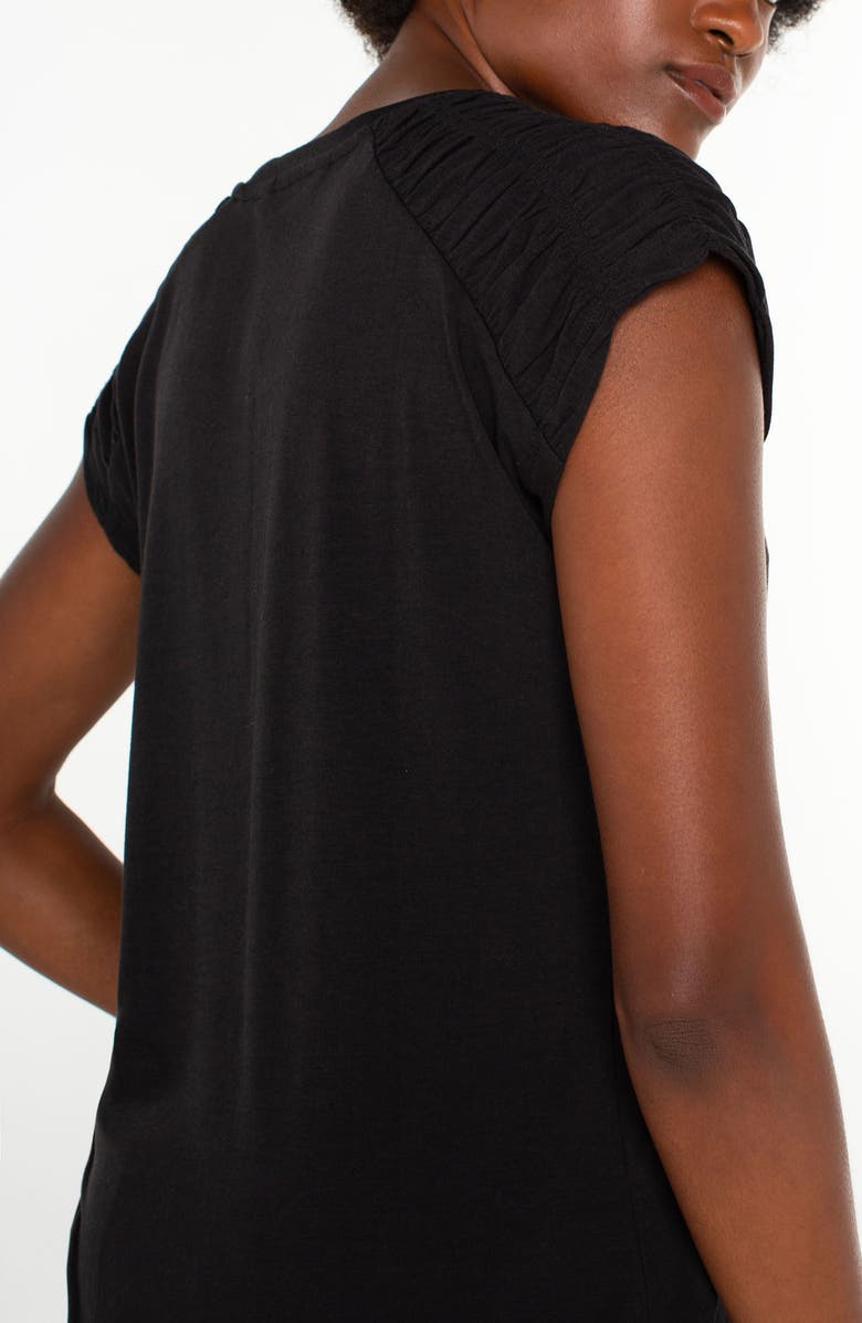 Liverpool Los Angeles Smocked Shoulder T-Shirt, Alternate, color,