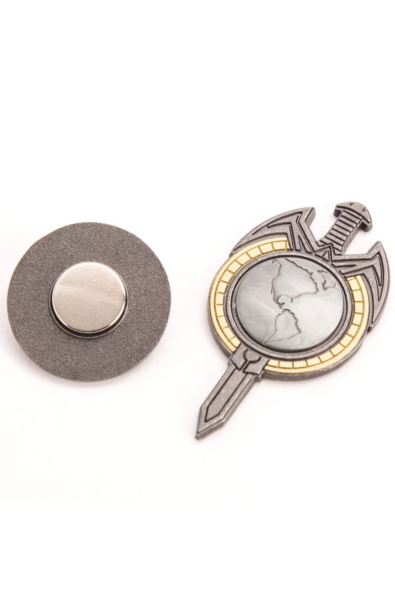 Quantum Mechanix Star Trek, TNG Mirror Universe Magnetic Insignia Badge, Alternate, color, Multicolored