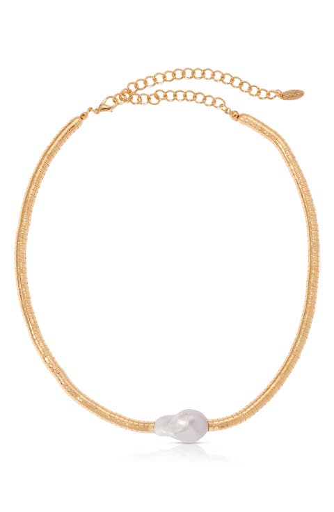 Cultured Freshwater Pearl Choker Necklace