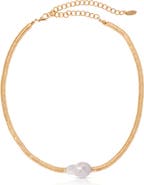 Ettika Cultured Freshwater Pearl Choker Necklace