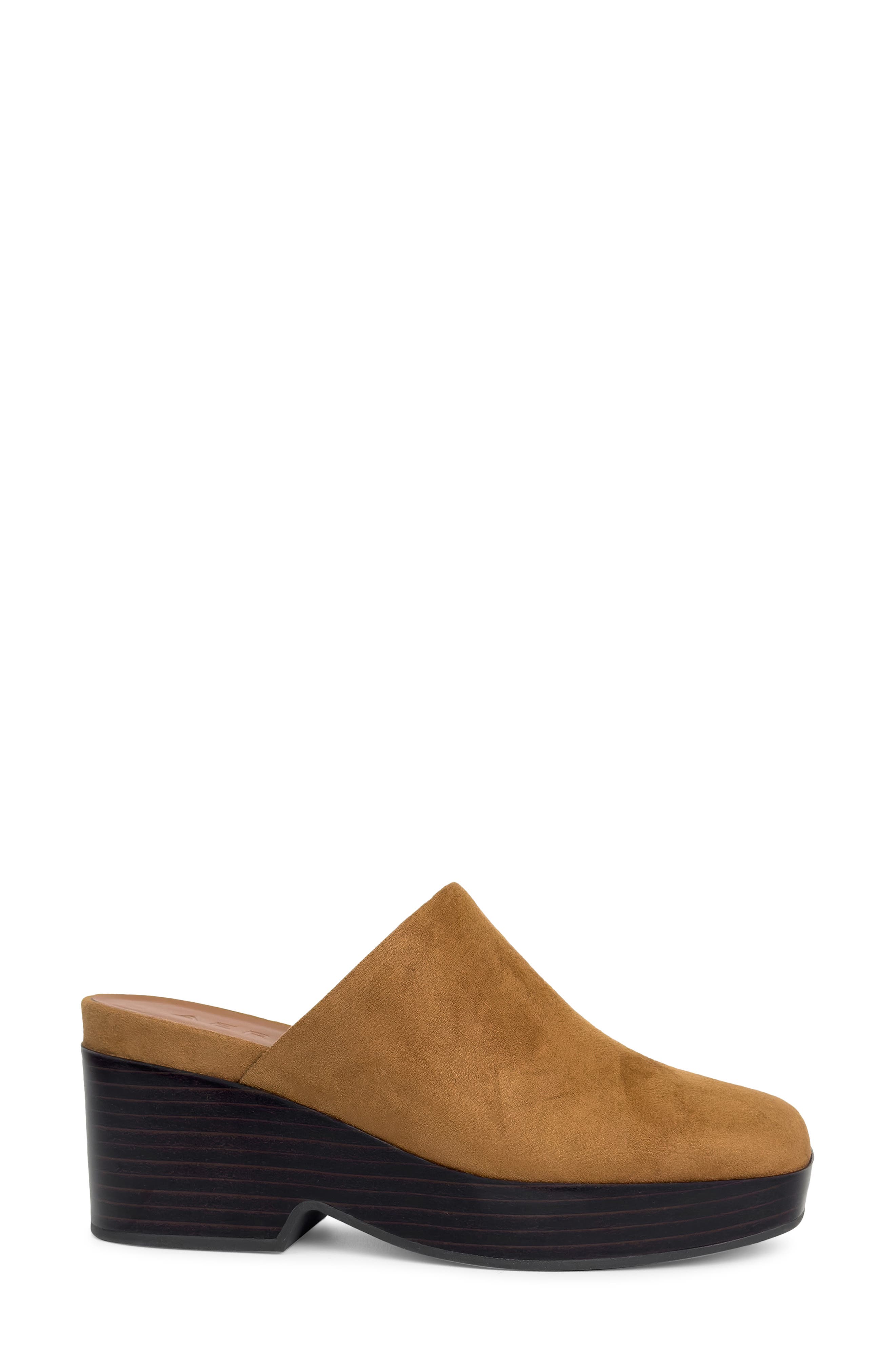 Chata Platform Mule, Alternate, color, TOBACCO FAUX SUEDE