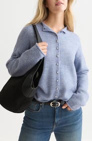 Scotch & Soda Fuzzy Funnel Neck Cardigan