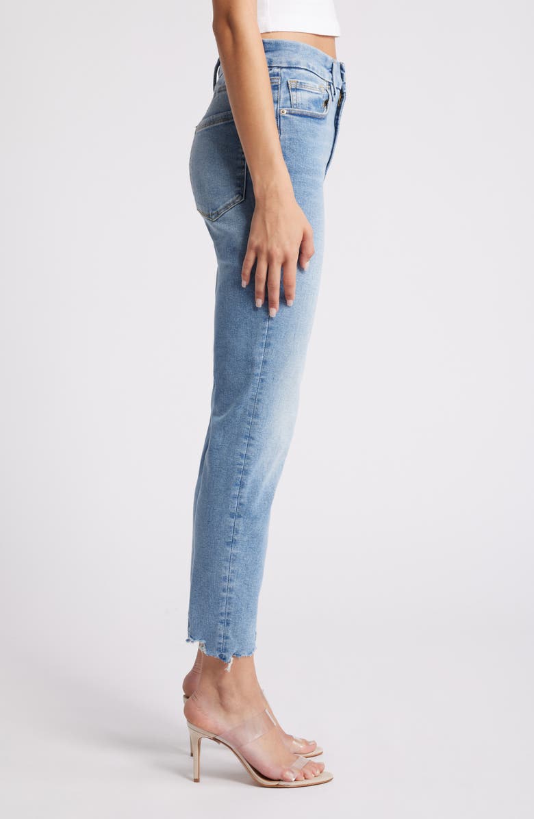 Good American Always Fit Good Legs Chew Hem Crop Jeans, Alternate, color, Indigo652