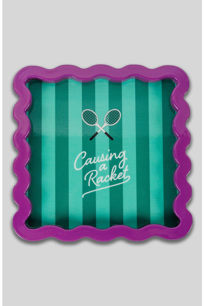 Causing a Racket Lacquer Tray, Main, color, Causing a Racket