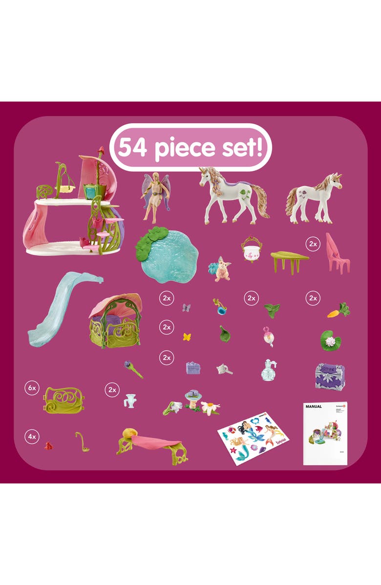 Schleich Glitter Flower House 54-Piece Playset, Alternate, color,