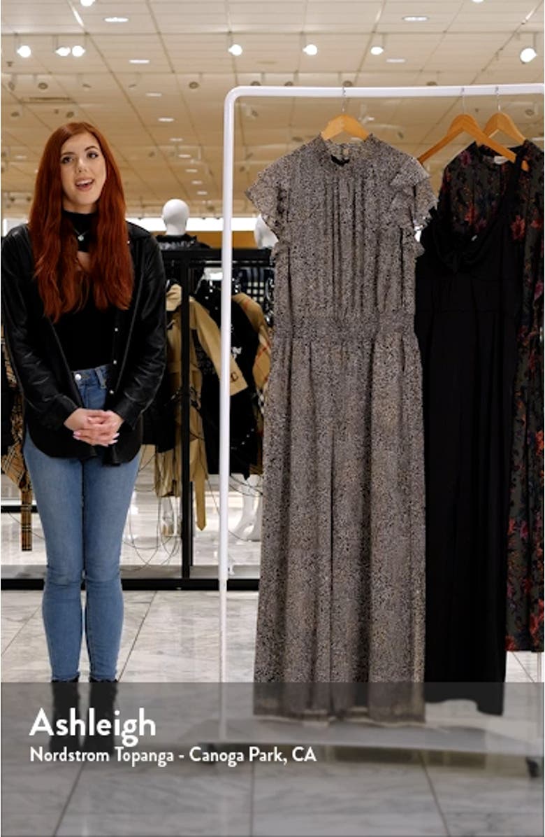 Flutter Sleeve Mock Neck Jumpsuit, sales video thumbnail