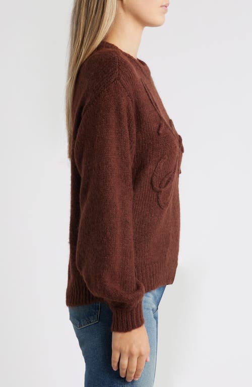 Shop Sam Edelman Khloe Boxy Sweater In Bitter Chocolate