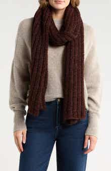 BCBG Cozy Metallic Knit Muffler Scarf