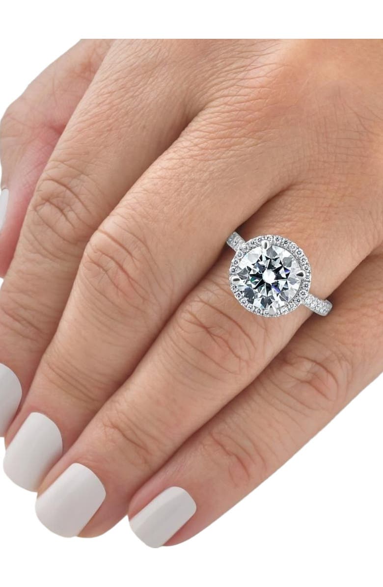 Bliss Diamond 3 1/2Ct Diamond Halo Lab Grown Engagement Ring in White, or Gold, Alternate, color, 