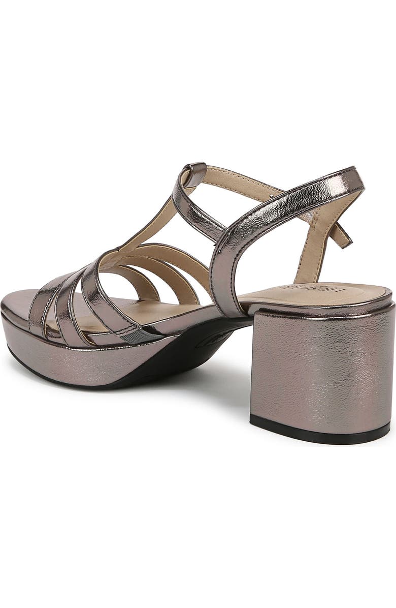 LifeStride Rio Ankle Strap Platform Sandal, Alternate, color, Pewter