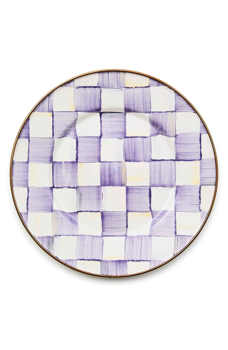 MACKENZIE CHILDS Violet Check Salad/Dessert Plate, Alternate, color, Violet