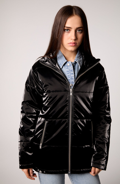 Blue Revival Hailey Jacket With Removable Denim Insert In Black