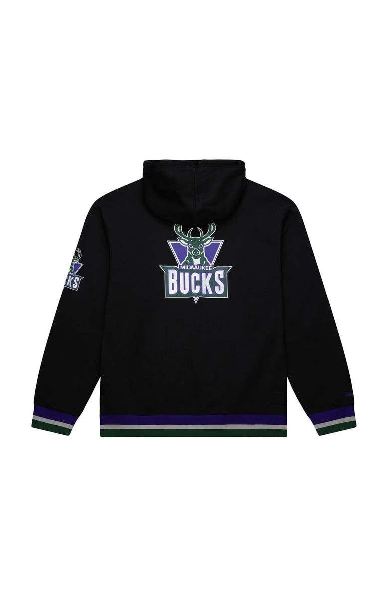 Mitchell & Ness Unisex Mitchell & Ness Black Milwaukee Bucks Vintage Heavyweight Hoodie, Alternate, color, Black