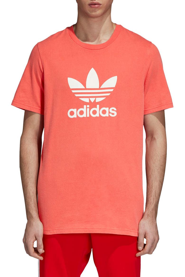 Trefoil Graphic T-Shirt, Main, color, BRIGHT RED