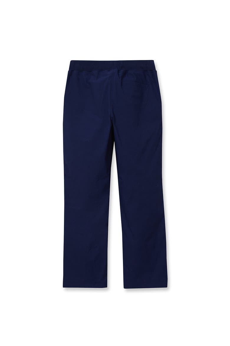 Boys Husky Iron Knee Stretch Jersey Lined Pull On Pants, Alternate, color, Navy