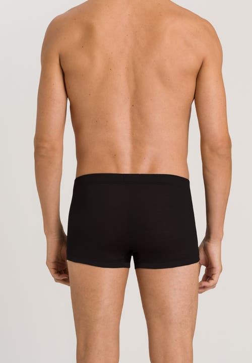 Hanro Cotton Sporty Boxer Brief In Black