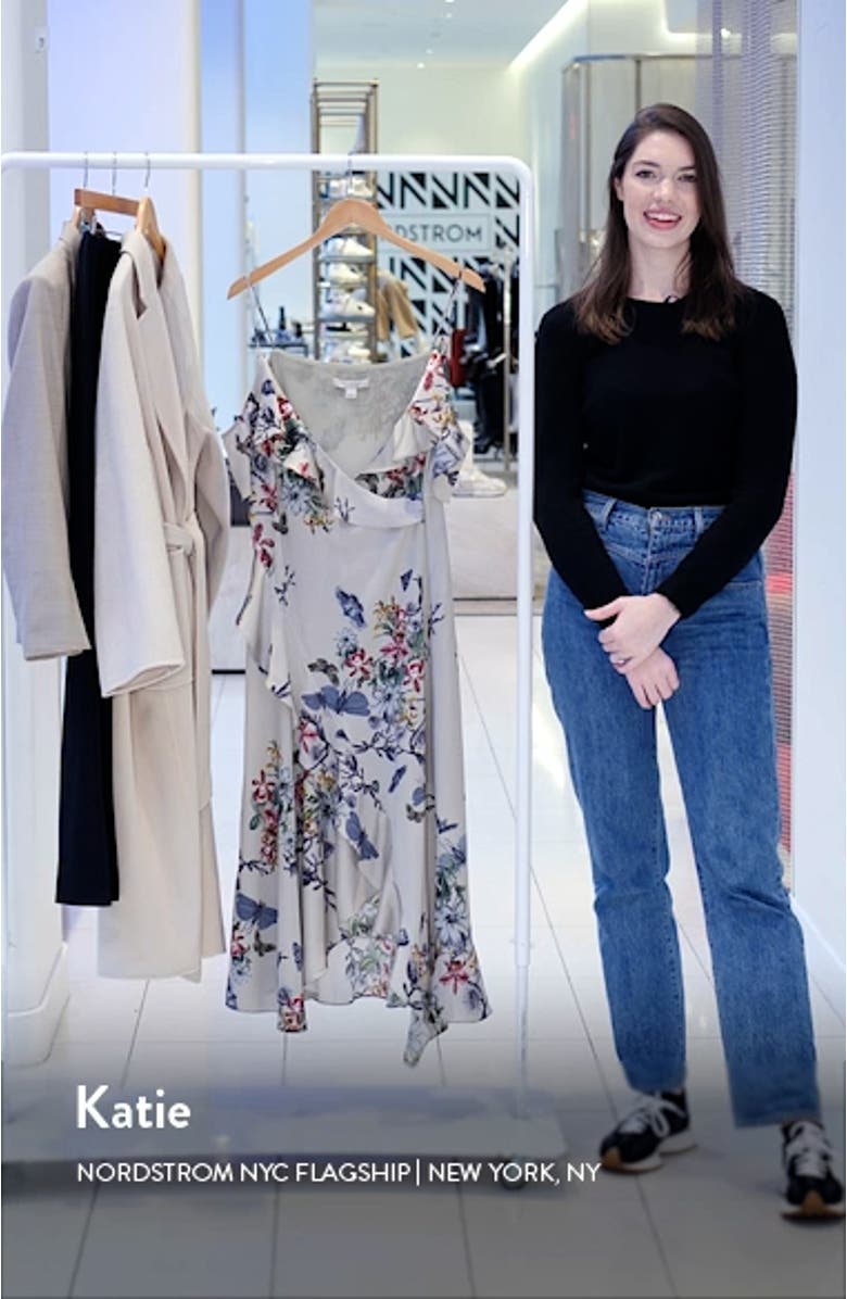 Orion Sanibel Floral Cold Shoulder High-Low Dress, sales video thumbnail