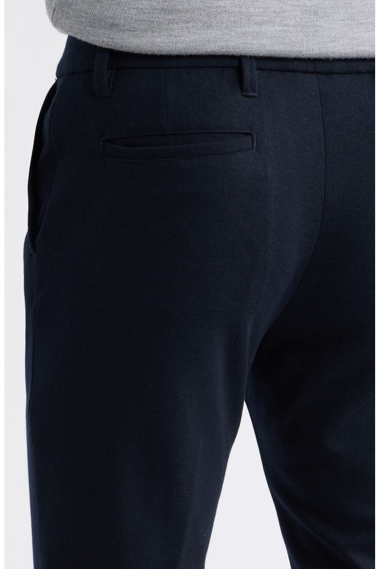 Flat Front Wool Blend Chino Pants, Alternate, color, NAVY