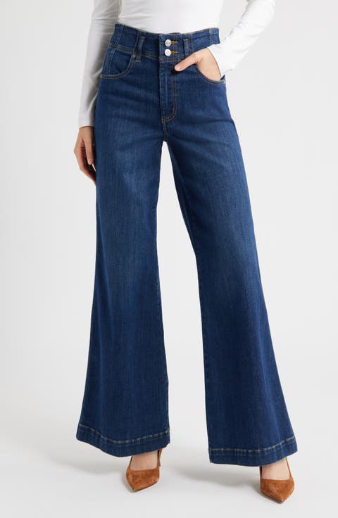 The Seamed High Waist Wide Leg Trouser Jeans (Haunted)