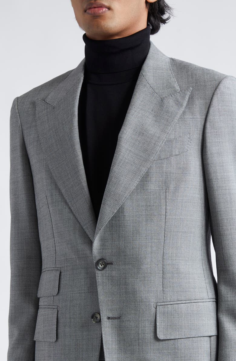 TOM FORD Shelton Sharkskin Suit, Alternate, color, Ig710 Dark Grey