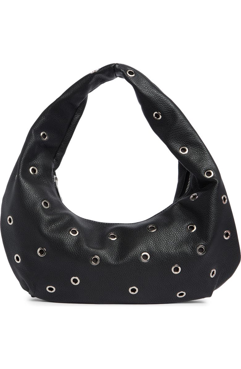 URBAN EXPRESSIONS HANDBAGS Grommet Hobo Bag, Main, color, Black